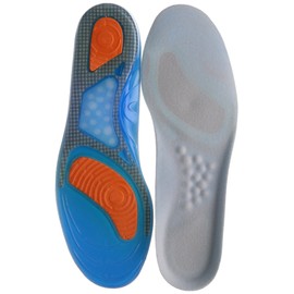 Kita NO,7940 Men's Shock Absorption, Antibacterial, Odor Resistant, Gel Insole, Special Pad & Massage Pad Insole, One Size Fits All, blue
