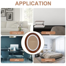 Kichvoe Oval Picture Frame 28 5 cm Wooden Wall Hanging Picture Frame for Living Room Bedroom Wall Decoration