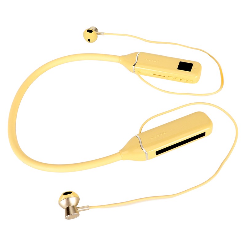 Bluetooth Neckband Headphone LED Power Display Memory Card Playback Magnetic