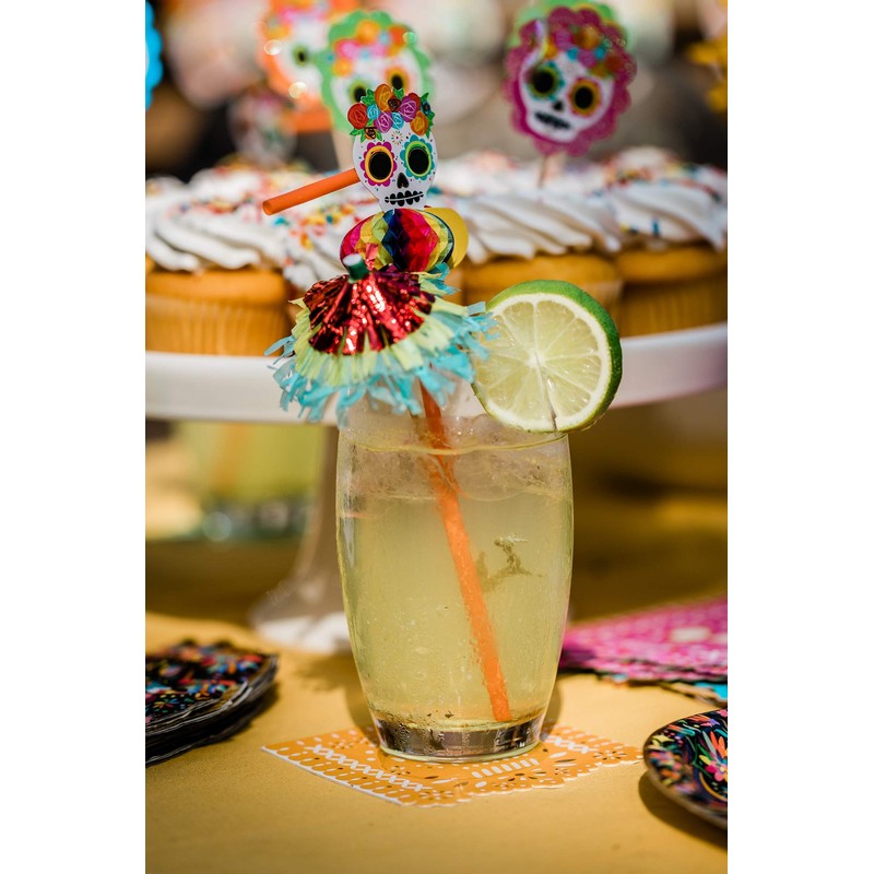 Party Partners Paperboard Drink Coasters Set of 12 Papel Picado