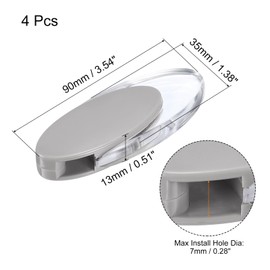 uxcell Blind Cord Weight, 4Pcs 90mm Curtain Window Shutter Beaded Blinds Chain Handle Roman Vertical Roller Shade Accessories, Grey