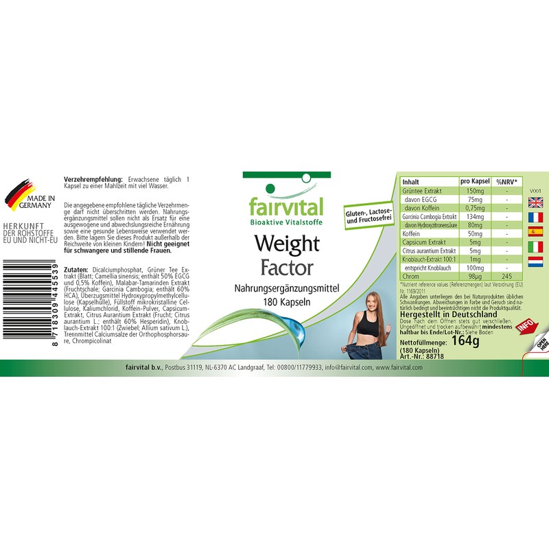 Fairvital Weight Factor - with Green Tea Extract & Chrome