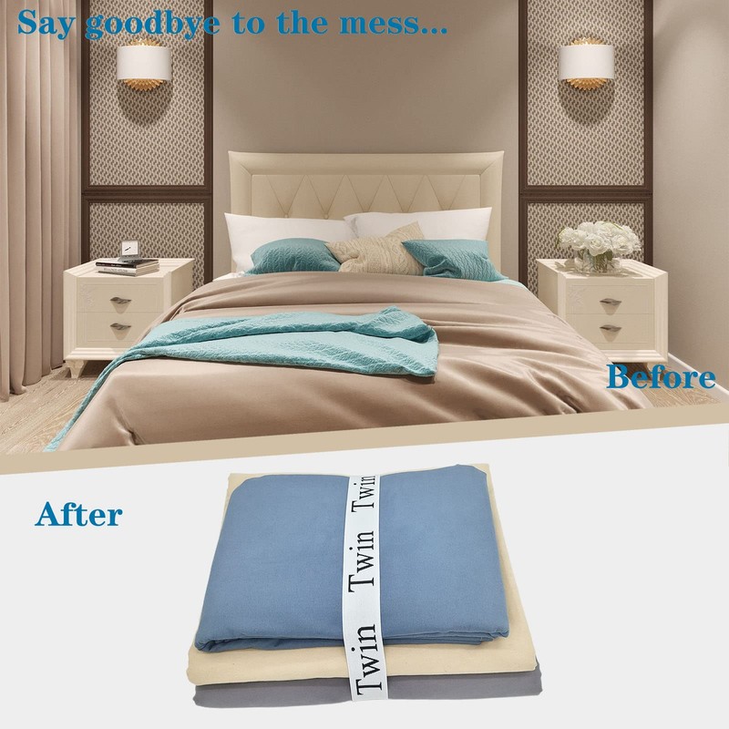Yermivie 2 Pieces Bed Sheet Organizer Bands, Sheet Organizers and