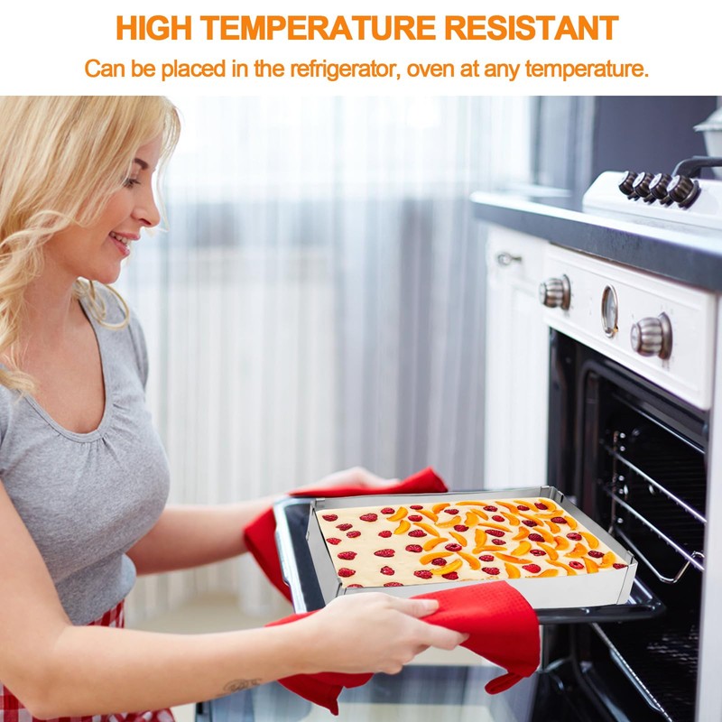Rectangular Adjustable Baking Frame, Square Adjustable with Divider and Spatula,