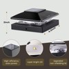 Solar Post Cap Lights Outdoor 8pack, Black Waterproof Solar Powered