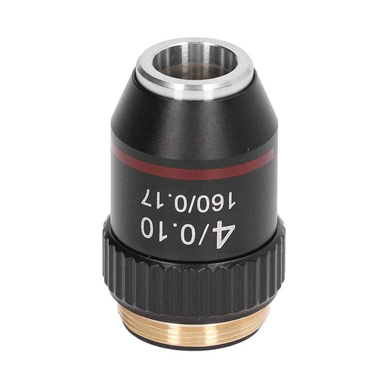 Achromatic Microscope Objective 4X High Magnification Lens 20.2mm Interface Thread