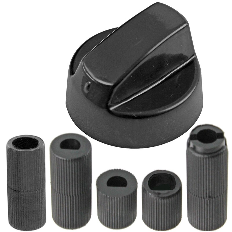 Spares2go Control Switch Knob for Hotpoint Oven Cooker/Hobs (Black, Pack