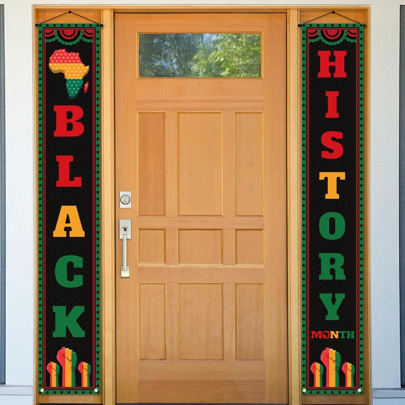 Black History Month Front Door Banner February Black Pride Juneteenth