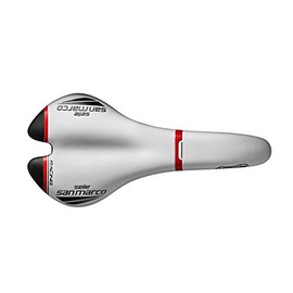 Selle San Marco Unisex - Adult Aspide Racing Saddles, White/Black/Red, S1