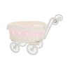 SHOWERORO Imitation Rattan Carriage Candy Basket Mini Woven Flower Holder