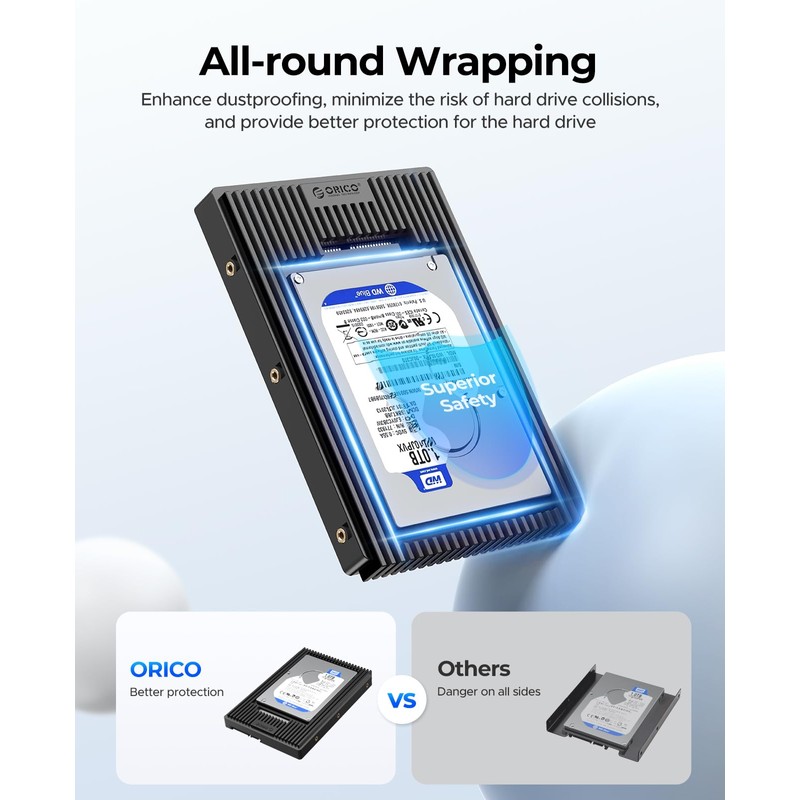 ORICO 2.5 3.5 Converter Mounter, 2.5" HDD/SSD to 3.5" Size