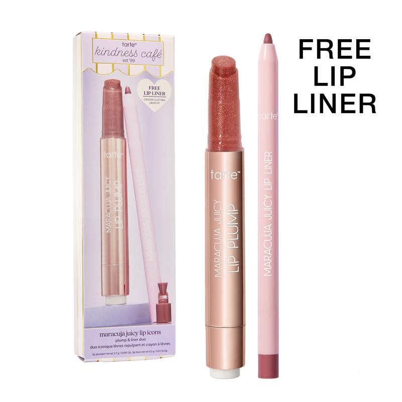 tarte maracuja juicy lip icons plump & liner duo