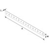 DAIDOHANT 63233 (Reinforced Hardware) Stainless Steel Bending Plate I Type