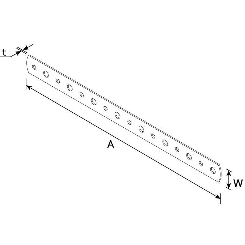DAIDOHANT 63233 (Reinforced Hardware) Stainless Steel Bending Plate I Type