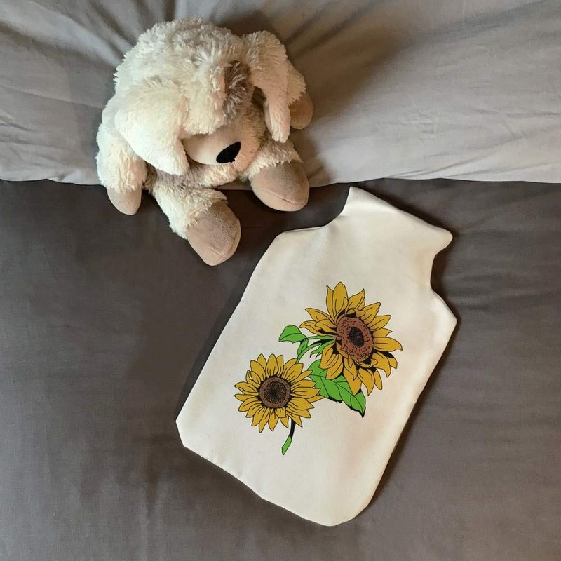 'Two Yellow Sunflowers' Hot Water Bottle Cover (HW00017447)
