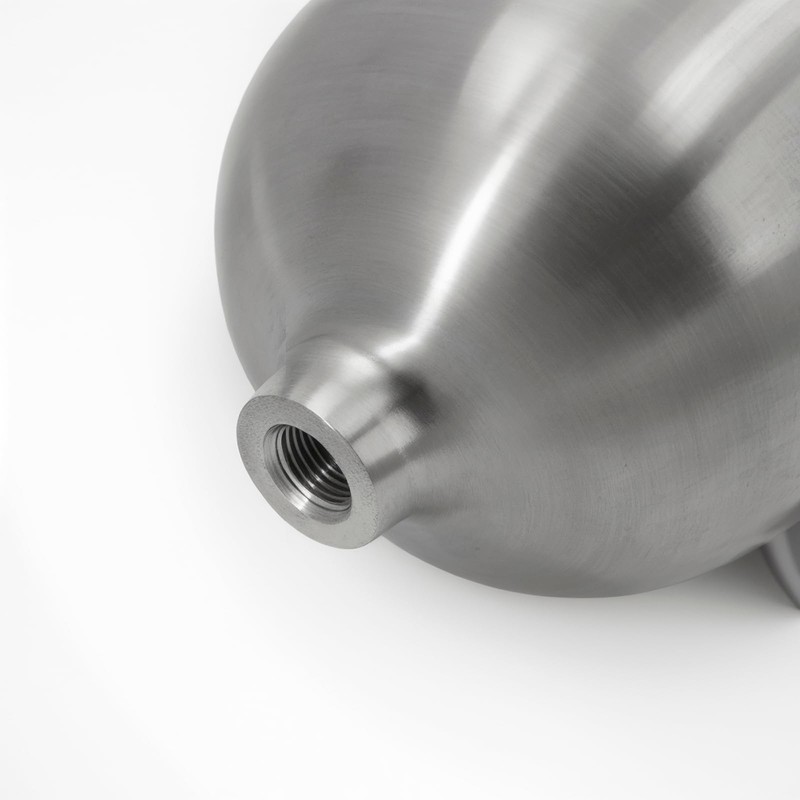 1.5 Gallon Aluminum Seamless Air Tank Surface Polished with five