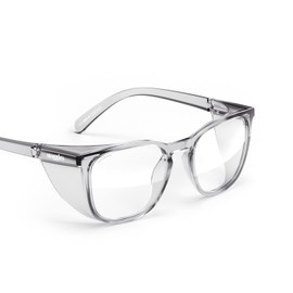 Stoggles Square Z87.2 Certified Polycarbonate Small Fit Safety Glasses, Scratch & Shatter-Proof, Blue-Light & UV Blocking Lens, Top & Side Shields, Anti-Fog Dip Coated, Protective & Stylish Eyewear