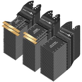 54 PCS Oscillating Saw Blades Professional Universal Wood Multitool Blades Titanium Oscillating Tool Blade for Metal Nails, Wood and Plastic Multi Tool Blades Kits (54PCS)