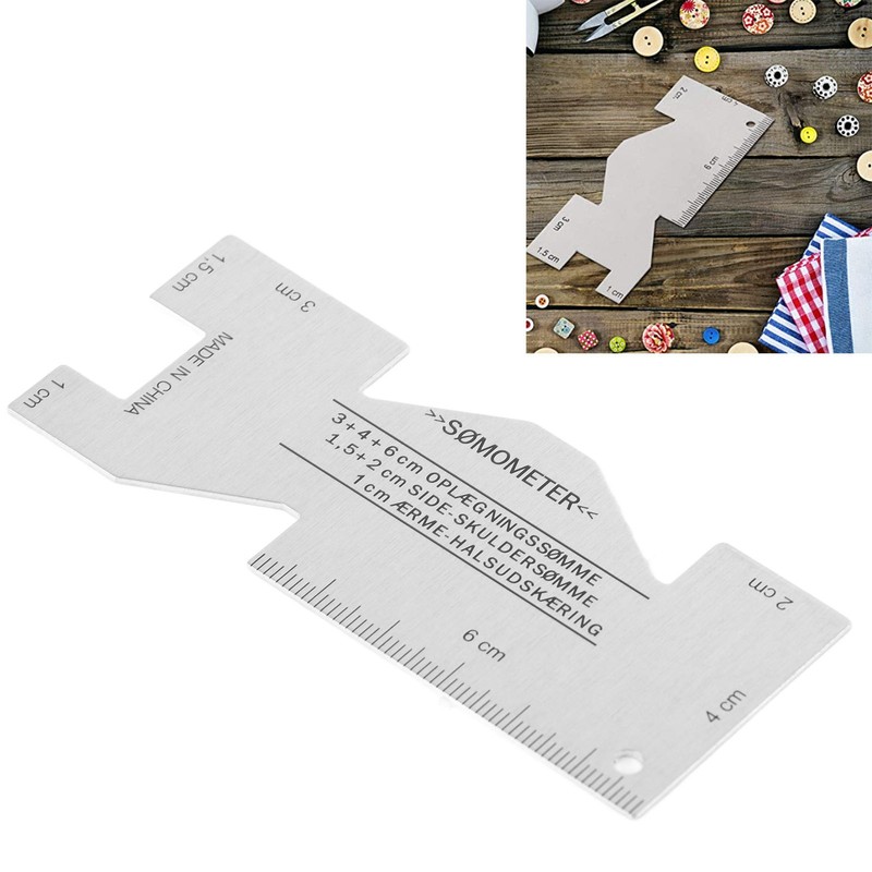 Metal Sewing Ruler Aluminium Alloy Light Flexible Portable Accurate Hand
