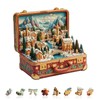 Jigfoxy Wooden Puzzles for Adults, 260-Piece Christmas Suitcase Scenery Jigsaw