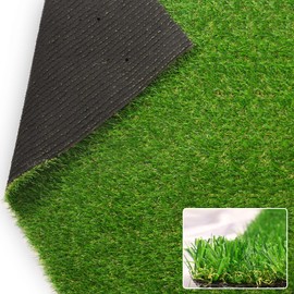 Weidear 0.8 inch Artificial Grass, 4 ft x 10 ft Realistic Turf, Indoor Outdoor Artificial Synthetic Grass Rug, Fake Grass Carpet Patio Mat for Dogs Pets/Garden Lawn Landscape, Customized
