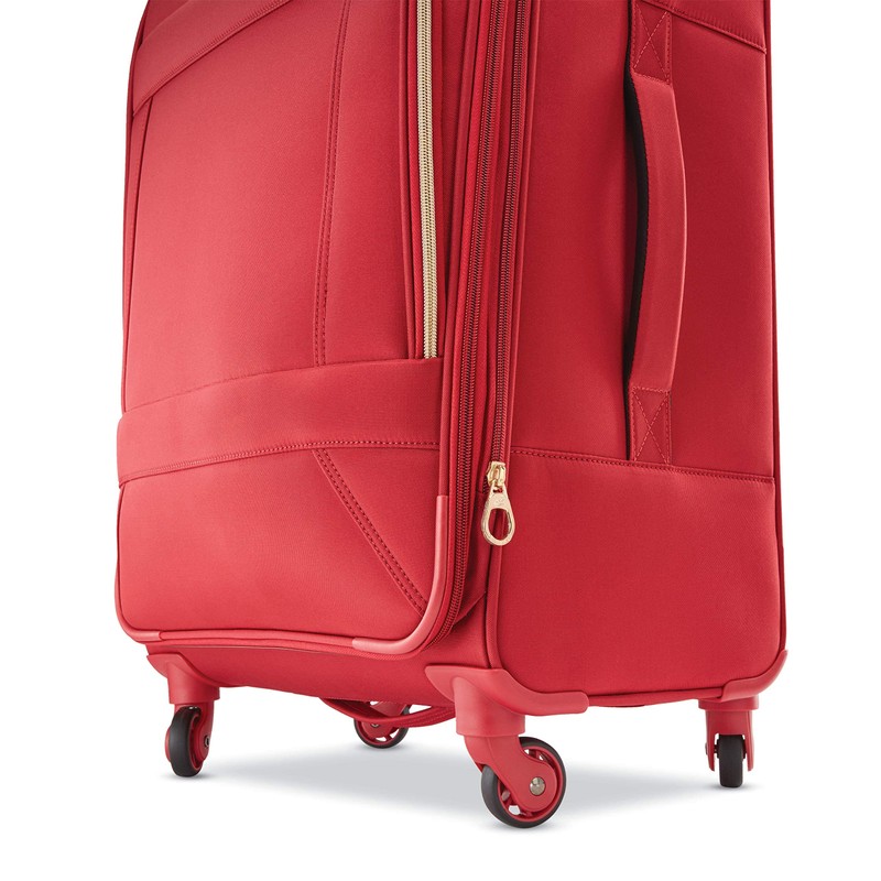 American Tourister Belle Voyage Softside Luggage with Spinner Wheels, Red,