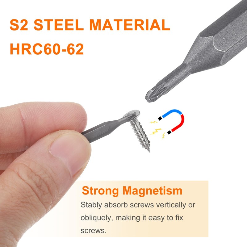 sourcing map 3pcs PZ000 Screwdriver Bit 5/32" Hex Shank 28mm