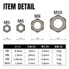TITAN MANIA Hex Nuts M5 M6 M8 M10 Titanium Ultra