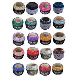 LINCATEX Gold Rush Metallic Decorative Thread 80 Metre Rolls 20 Colours (Light Gold)