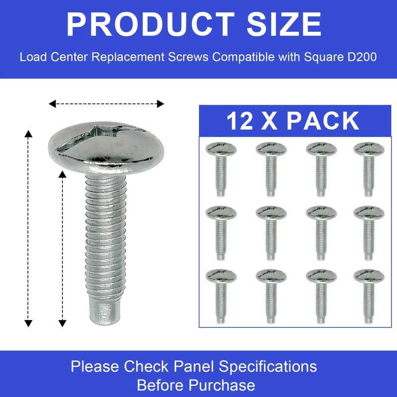 Electrical Panel Screws Replacement for Square D Load Center Cover