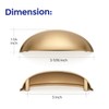 Ravinte 4 Pack 3" Drawer Pulls Champagne Bronze Cabinet Cup