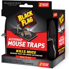 Black Flag HG-11050 AccuSnap Mouse Trap, Easy to set, 2-Count, Small