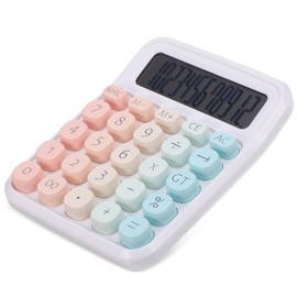 KALLORY Gradient Color Calculator Child Calculator Numerical Calculator Desktop Calculator Cute Basic Calculator Desk Accessories Basic Calculator Office Calculator for Desk Plastic
