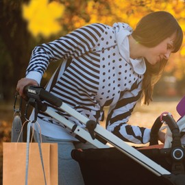 Lulyboo Multi-Use Organizer Hook Clips (2 pk), Metal Hook Handle for Purse, Shopping, Strollers & Diaper Bags, Black