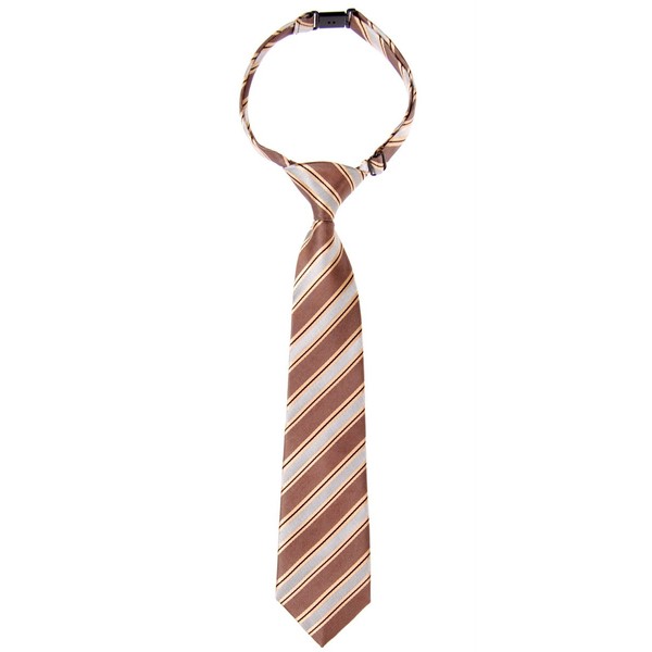 Retreez Preppy Stripe Pattern Woven Microfiber Pre-tied Boy's Tie -