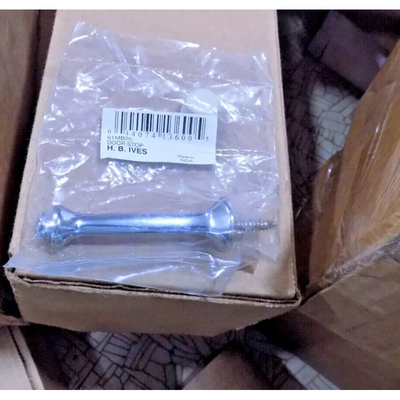 IVES 4, NEW POLISHED CHROME 3-1/8" RIGID BASE DOOR STOP