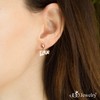 555Jewelry Stainless Steel Love Script Dangle Stud Earrings for Girls