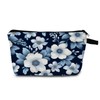 MoCaliduccious White Flower Print Cosmetic Bag Floral Gift for Birthdays