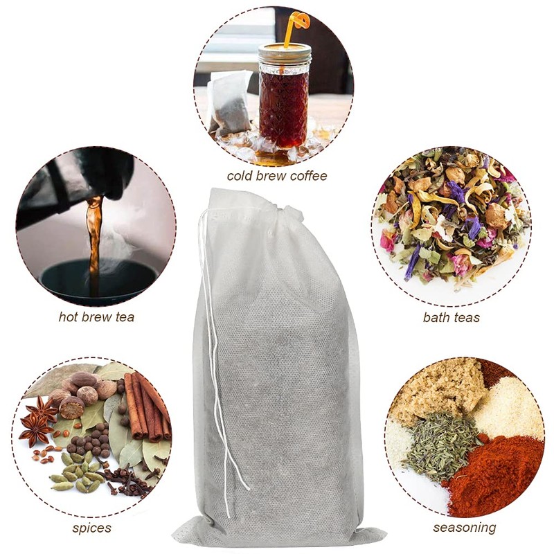 50pcs No Mess Cold Brew Bags, 6x10 inch Disposable Coffee