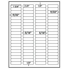 8,000 Label Outfitters® Fluorescent Red Laser ONLY Labels,1.75 x 0.5, 100 Sheets
