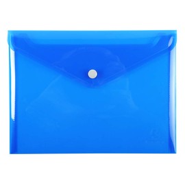 Exacompta - Ref. 34440E - 1 Pocket with snap Button Closure with Flap - Made of Smooth Polypropylene Thickness 2/10 - Dimensions: 23 x 17 cm - Format to File A5-6 Random Colours