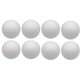 Crafjie 8pc 4 Inch Craft Styrofoam Balls White Smooth Polystyrene Foam Ball for DIY Arts and Crafts, Decoration Household School Projects, Class Crafts Making, Christmas Holiday