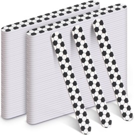 Lasnten 60 Pcs Soccer Nail Files Bulk Soccer Party Favors Double Sided 180 Grit Emery Board for Natural Nails Manicure Tool Gifts for Team Girls Women Player