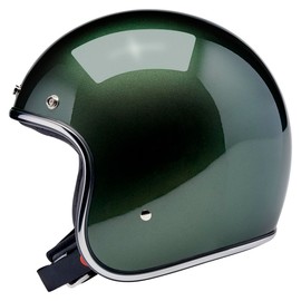 Biltwell Bonanza Metallic Sierra Green Motorcycle Helmet DOT Approved (Small)