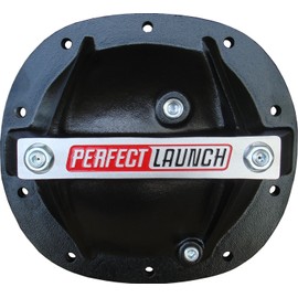 Proform 66667 Black Aluminum Differential Cover with Perfect Launch Logo and Bearing Cap Stabilizer Bolts for GM