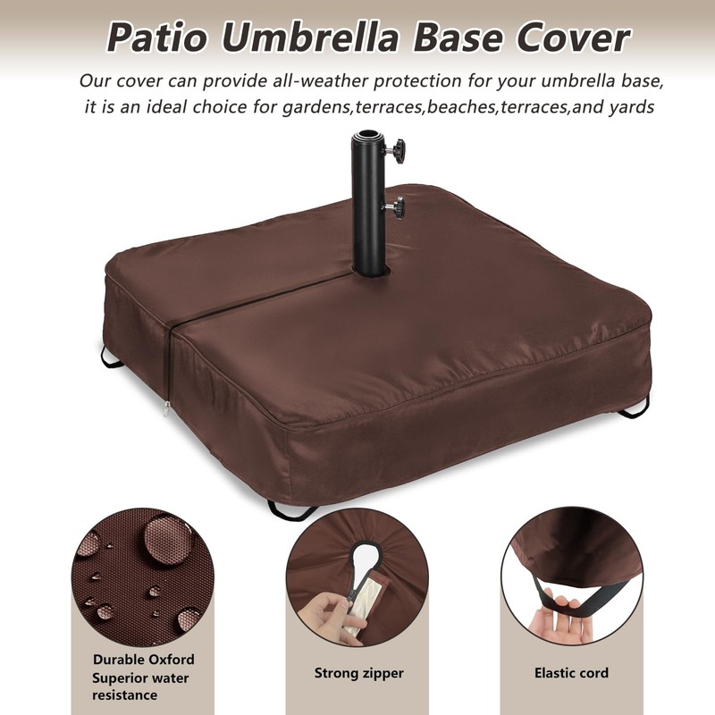 Rileytee Patio Umbrella Base Cover,Outdoor Heavy Duty 600D Waterproof Anti-UV