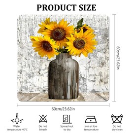 Washing Machine Cover, 60 x 60 cm Washing Machine Pad, Washing Machine Cover for Washing Machine & Dryer - Washing Machine Cover (A)