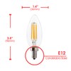Xtricity LED E12 Light Bulb, B11 3.5W Torpedo Filament Chandelier