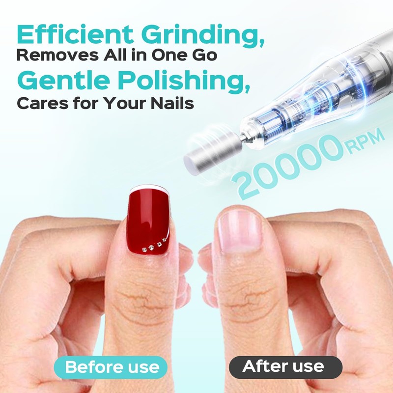COSLUS C52 Cordless Electric Nail Drill File: Professional Nail Drill