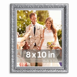 VictoR 8x10 Picture Frame Rubens Black Silver - Picture Frames 8x10 - with Shutterproof Acrylic Glass - Antique - Black 8 by 10 - only for hanging